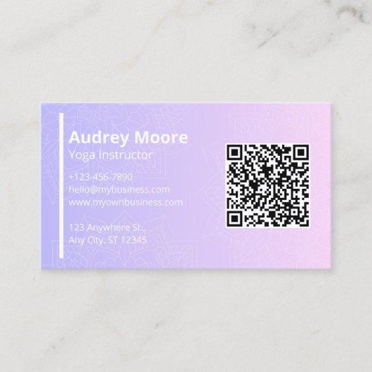 Yoga Studio Visitekaartje (Voorkant)