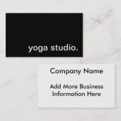 Yoga Studio-Visitekaartje Visitekaartje (Voorkant / Achterkant)