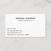 Yoga Studio voegt uw Logo zwarte Visitekaartje toe (Achterkant)