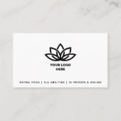 Yoga Studio voegt uw Logo zwarte Visitekaartje toe (Voorkant)