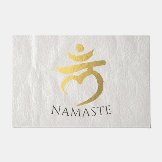 Yoga Studio Welcome Meditation Root Chakra Symbol Deurmat (Voorkant)