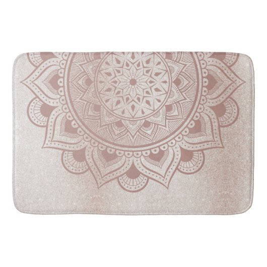 Yoga Studio Yogi Retreat Home Mandala Om Girly Spa Badmat (Voorkant)