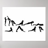 Yoga sun salutation poster (Voorkant)