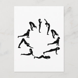Yoga sun salute briefkaart