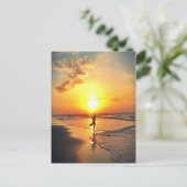 Yoga Sunrise Briefkaart (Staand voorkant)