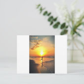 Yoga Sunrise Briefkaart (Staand voorkant)