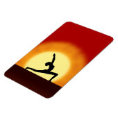 Yoga Sunrise Pose Shilhouette Large Flexi Magnets Magneet (Linkerzijde)