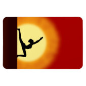 Yoga Sunrise Pose Shilhouette Large Flexi Magnets Magneet (Horizontaal)
