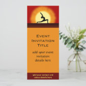 Yoga Sunrise Pose Silhouet Lidmaatschap Uitnodigin Kaart (Staand voorkant)
