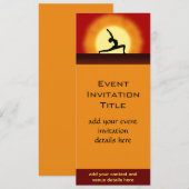Yoga Sunrise Pose Silhouet Lidmaatschap Uitnodigin Kaart (Voorkant / Achterkant)