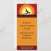 Yoga Sunrise Pose Silhouet Lidmaatschap Uitnodigin Kaart (Voorkant)