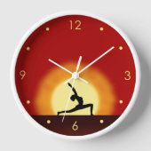 Yoga Sunrise Pose Silhouette  klokken (Voorkant)