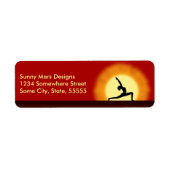 Yoga Sunrise Pose Silhouette Return Address Labels (Voorkant)