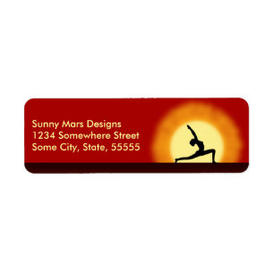 Yoga Sunrise Pose Silhouette Return Address Labels