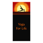 Yoga Sunrise Yoga Pose Silhouette Rackcards Reclamekaart (Voorkant)