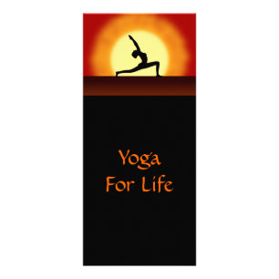 Yoga Sunrise Yoga Pose Silhouette Rackcards Reclamekaart