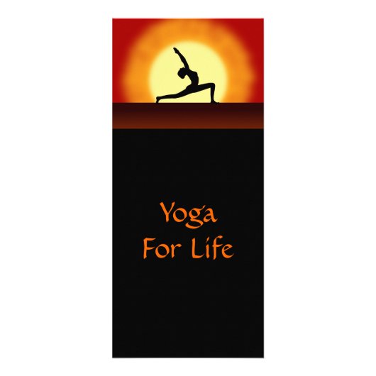 Yoga Sunrise Yoga Pose Silhouette Rackcards Reclamekaart (Voorkant)