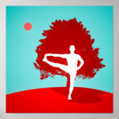 Yoga Sunset Art Poster (Voorkant)
