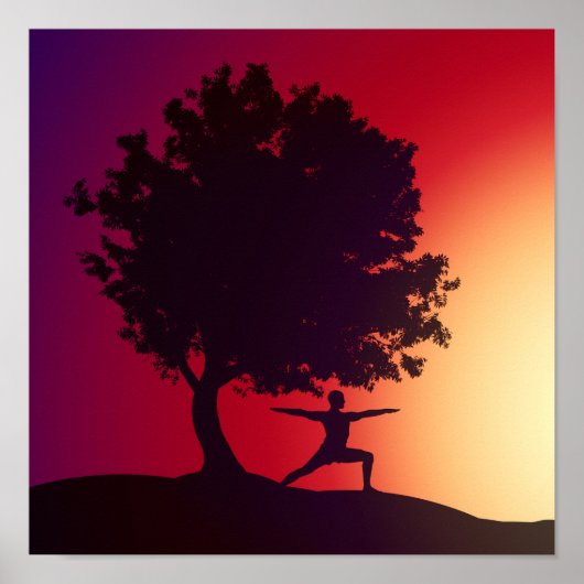 Yoga Sunset Art Poster (Voorkant)