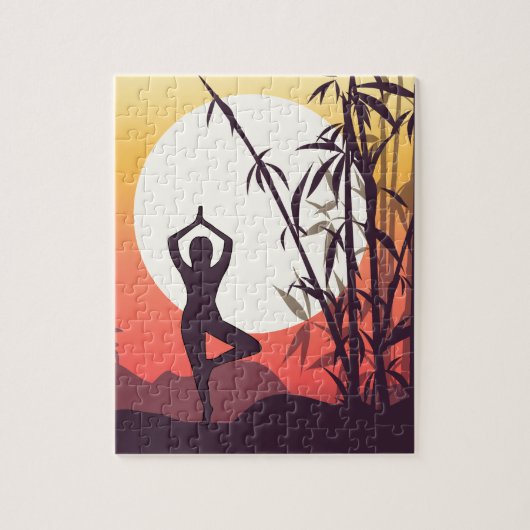 Yoga Sunset Love Legpuzzel (Verticaal)