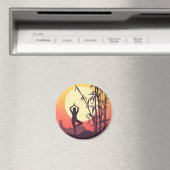 Yoga Sunset Love Magneet (Insitu (Vaatwasser))