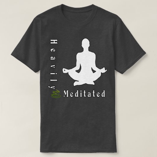 Yoga superzwaar mediteerde geel t-shirt (Design voorkant)