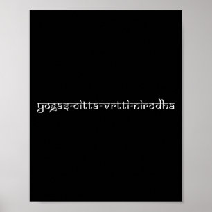 Yoga Sutras van Patañjali - Yoga Citta-vritti-niro Poster