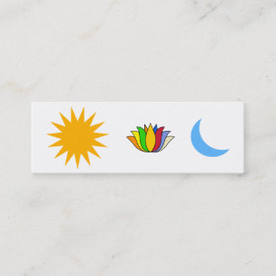 Yoga Symbolen die zichzelf realiseren Mini Visitekaartje