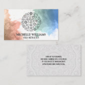 Yoga-symbolen | Mandala-patroon Visitekaartje (Voorkant / Achterkant)
