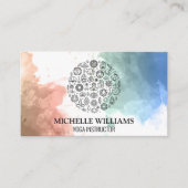 Yoga-symbolen | Mandala-patroon Visitekaartje (Voorkant)