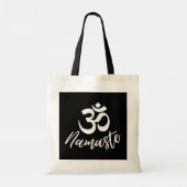 Yoga - symbool Namaste en OM Sanskrit Tote Bag (Achterkant)