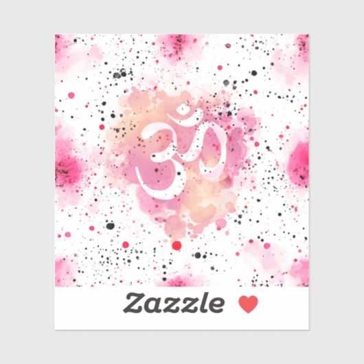 Yoga symbool OMMM Sticker (Vel)