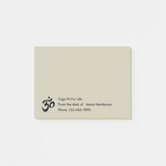 Yoga Symbool Sticky Notepads Post-it® Notes (Voorkant)