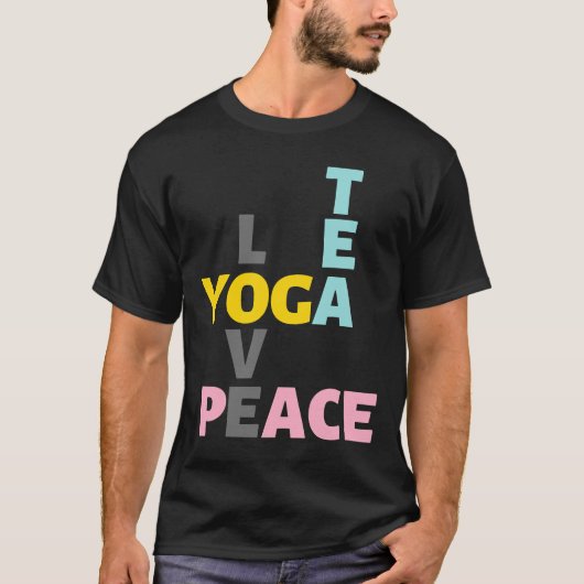 Yoga Tea Love Peace T-shirt (Voorkant)
