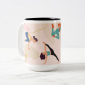 Yoga Tea Mug Tweekleurige Koffiemok (Voorkant links)