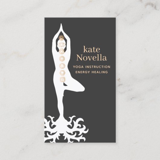 Yoga Teacher, Chakras Visitekaartje (Voorkant)
