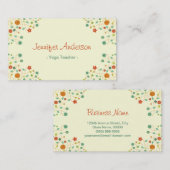 Yoga Teacher - Chic Natuur Stylish Visitekaartje (Voorkant / Achterkant)