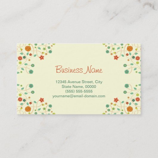 Yoga Teacher - Chic Natuur Stylish Visitekaartje (Achterkant)