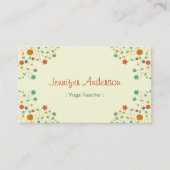 Yoga Teacher - Chic Natuur Stylish Visitekaartje (Voorkant)