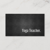 Yoga Teacher Cool Black Metal Simpliciet Visitekaartje (Voorkant)