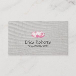 Yoga Teacher Elegant Lotus Stylish Zen Background Visitekaartje