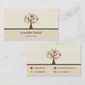 Yoga Teacher - Elegant Natural Theme Visitekaartje (Voorkant / Achterkant)