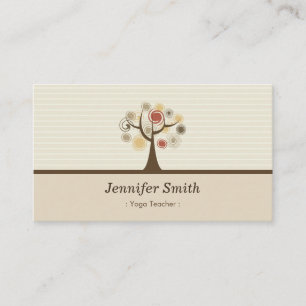 Yoga Teacher - Elegant Natural Theme Visitekaartje
