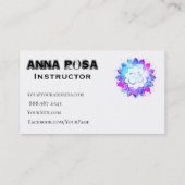 *~* Yoga Teacher Instructor Lotus OM Mandala Visitekaartje (Achterkant)