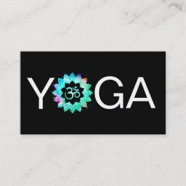 *~* Yoga Teacher Instructor OM Aum Lotus Mandala Visitekaartje
