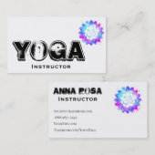 *~* Yoga Teacher Instructor OM Lotus Mandala Visitekaartje (Voorkant / Achterkant)