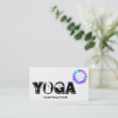 *~* Yoga Teacher Instructor OM Lotus Mandala Visitekaartje (Staand voorkant)