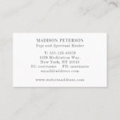 Yoga Teacher Instructor Spiritueel Coach Mandala Visitekaartje (Achterkant)