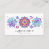 Yoga Teacher Instructor Spiritueel Coach Mandala Visitekaartje (Voorkant)