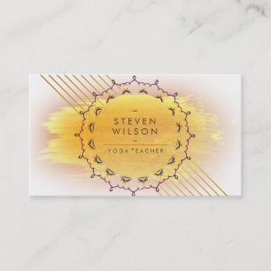 Yoga Teacher Mandala Decorative Holistic Massage Visitekaartje